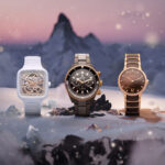 Descubre relojes mágicos en cumbres nevadas: cerámica brillante, diamantes y oro rosa que convierten el tiempo en emoción. True Square Open Heart, Captain Cook Chronograph y Centrix Diamonds: piezas perfectas para regalar calidez invernal.